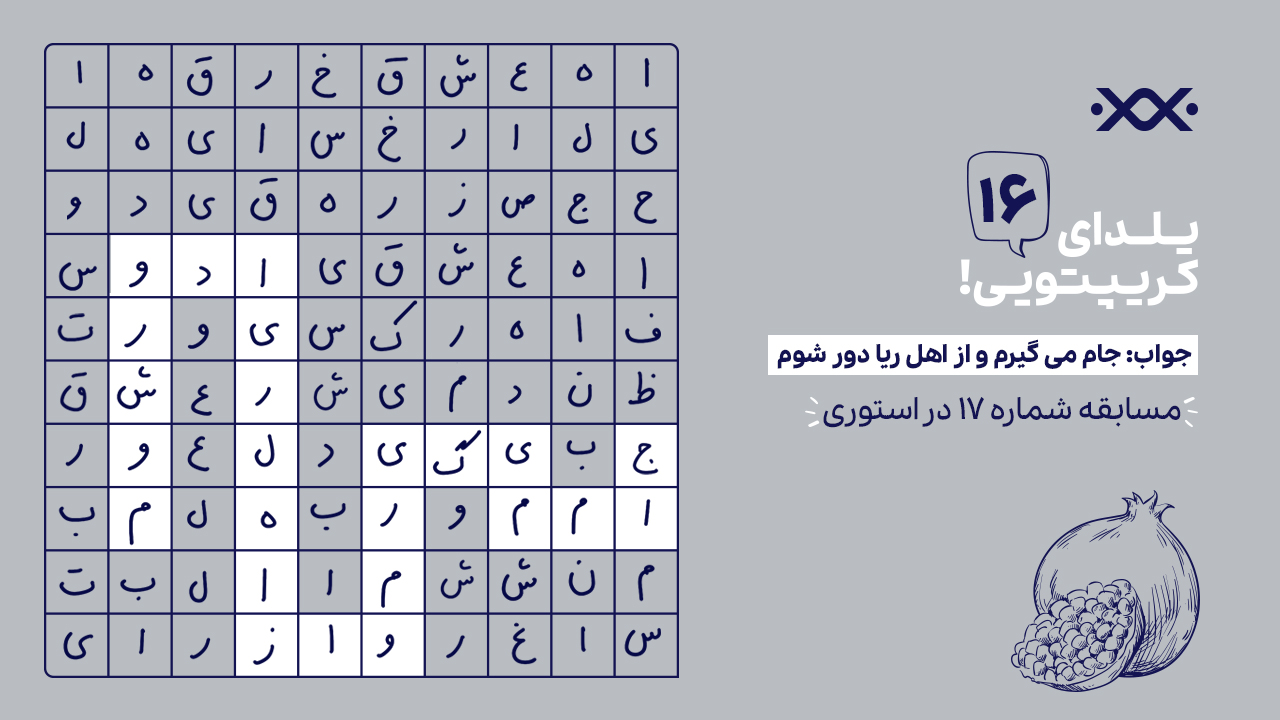 Yalda 16 Academy Ans مصرع شانزدهم / مصرع حافظ پیدا کن، کارت هدیه ارز دیجیتال ببر!