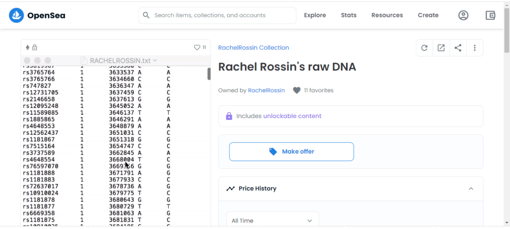 انافتی DNA خانم راشل راسین