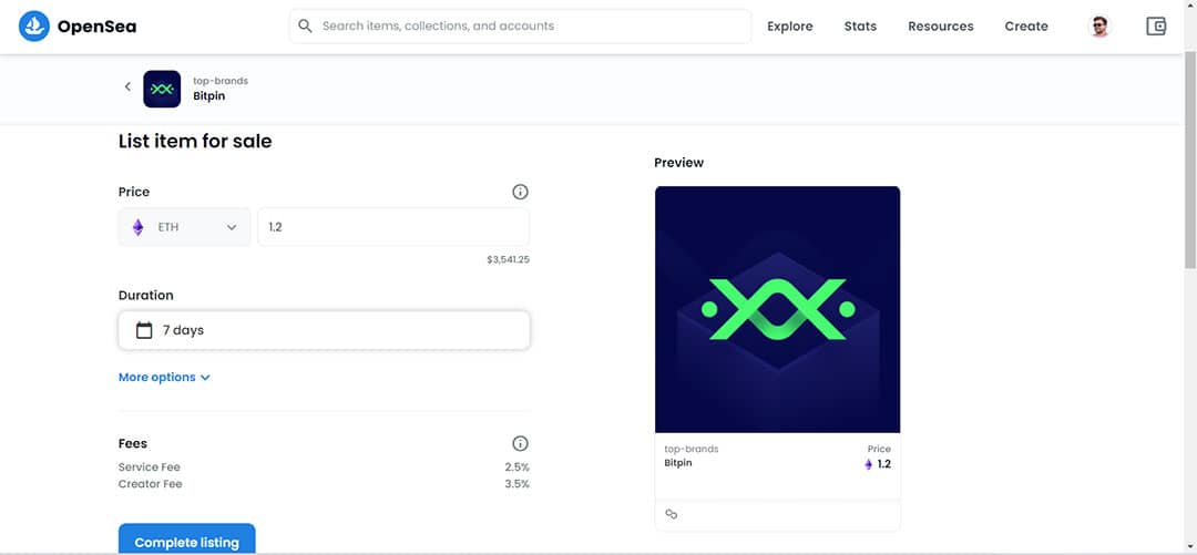 mint nft opensea bitpin academy 29 آموزش تصویری ساخت و مینت NFT رایگان در اوپن سی