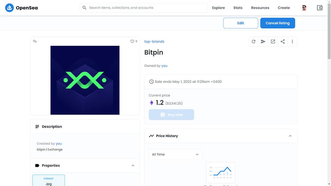 mint nft opensea bitpin academy 30 آموزش تصویری ساخت و مینت NFT رایگان در اوپن سی