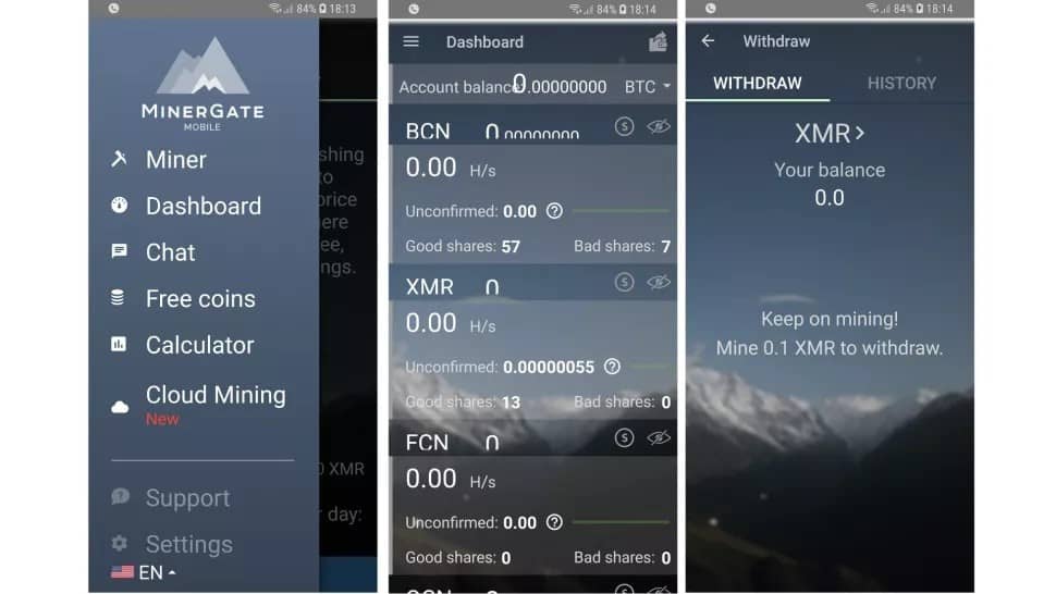 برداشت کوین‌ها از MinerGate