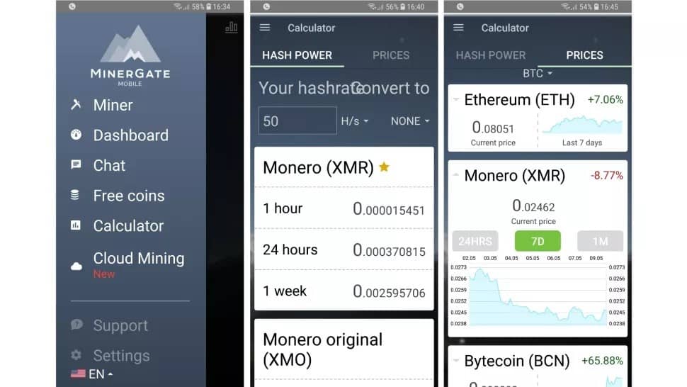 محاسبه سودآوری استخراج با MinerGate