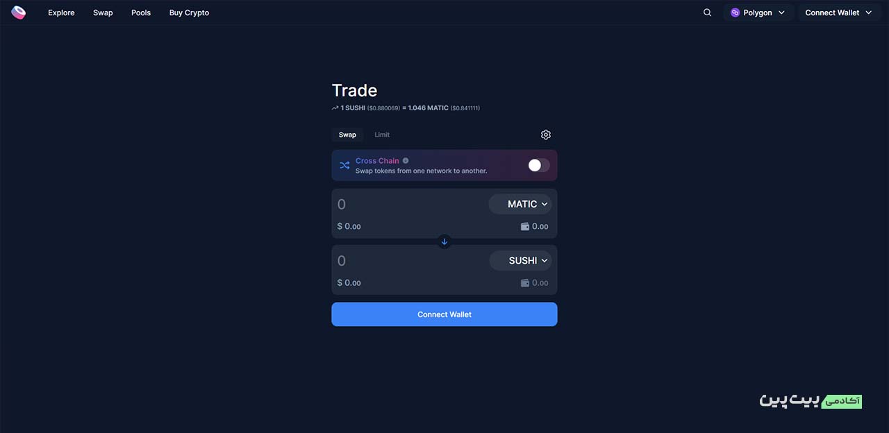 صرافی غیرمتمرکز سوشی سواپ (SushiSwap)