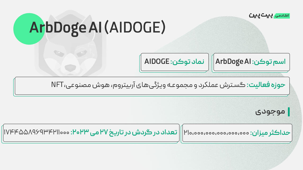 توکنومیکس arbdoge ai 