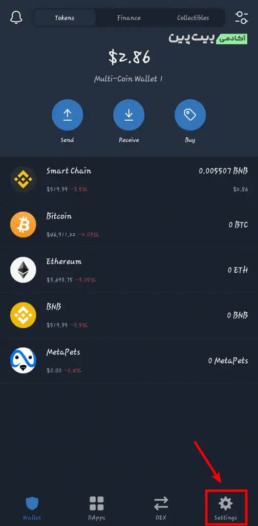 کلمات بازیابی تراست ولت