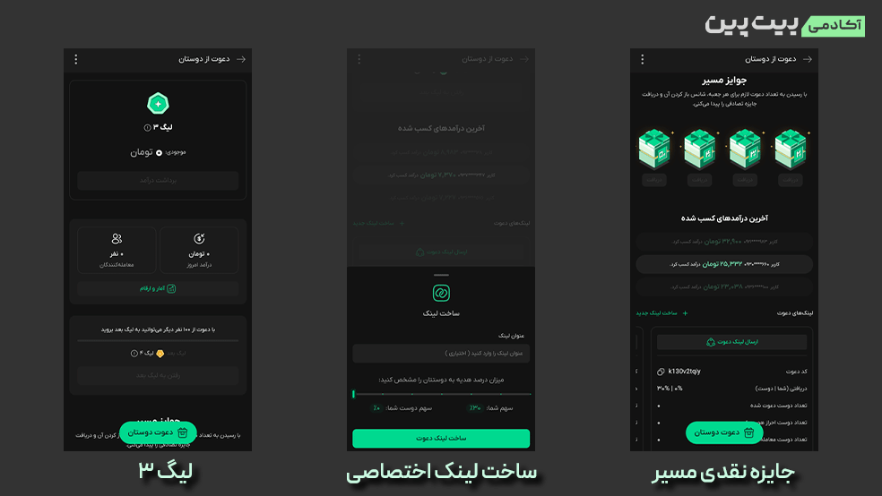 قابلیت های لیگ ۳ سیستم ریفرال بیت پین