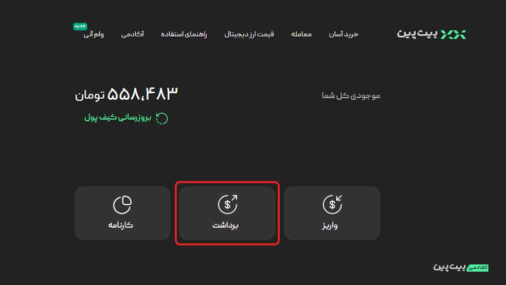 برداشت تتر TRC20