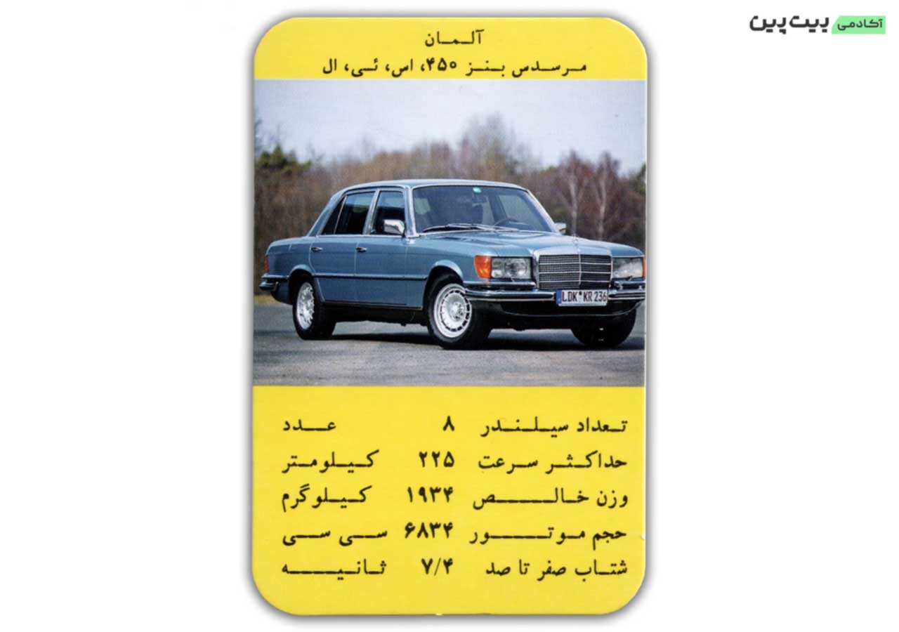 کارت&zwnj;هایی با تصاویر ماشین&zwnj;های خارجی