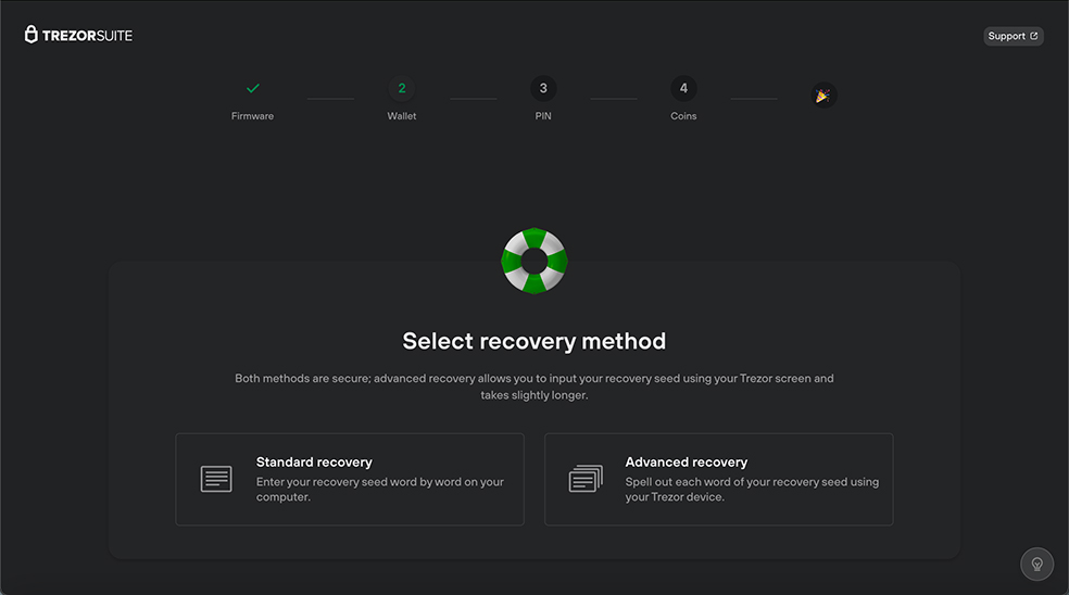 نحوه راه‌اندازی کیف پول Trezor