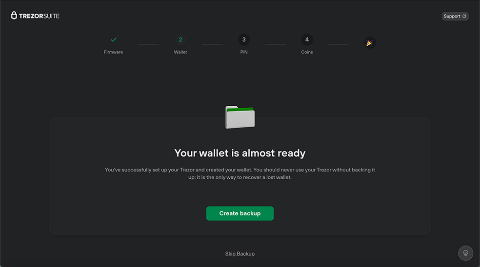نحوه راه‌اندازی کیف پول Trezor