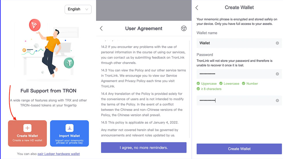 Setup 4 معرفی و آموزش کیف پول ترون لینک (TronLink)