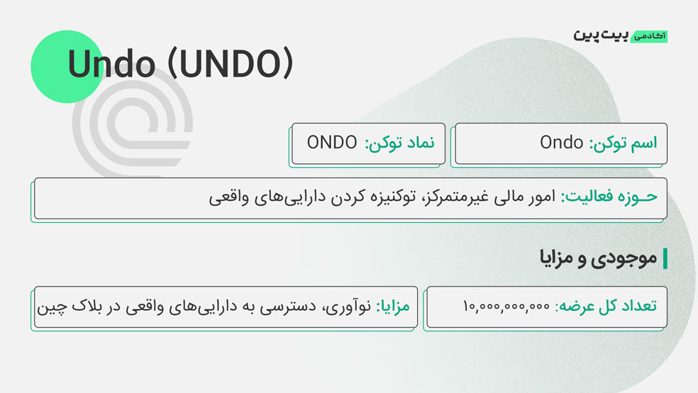 توکنومیک ارز ONDO
