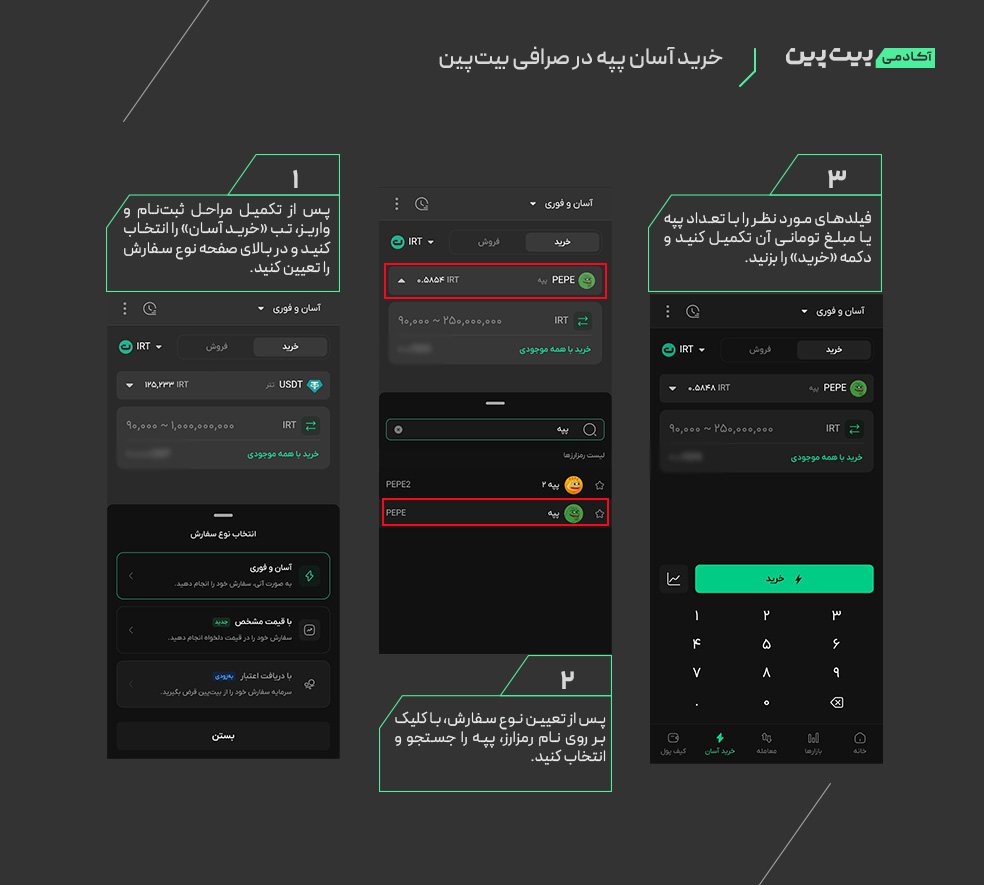 آموزش خرید آسان پپه 