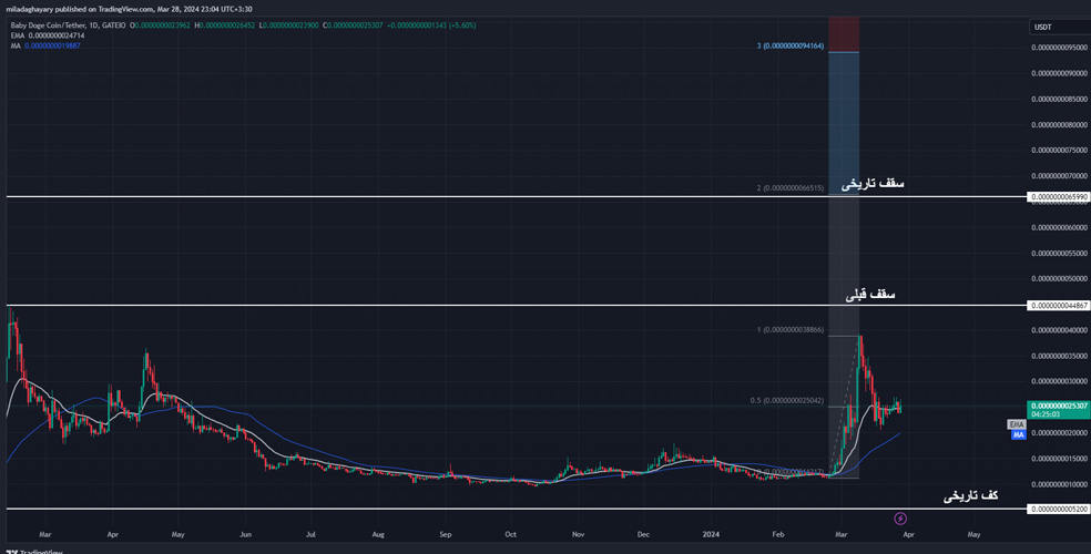 قیمت Baby Doge در سال ۲۰۲۸ به سطح ۰٫۰۰۰۰۰۰۰۳ دلار رسید