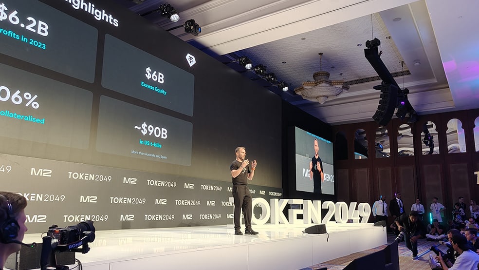 پائولو آردوینو، مدیرعامل تتر در کنفرانس Token2049