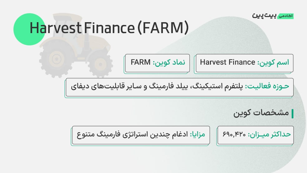 اطلاعات توکن فارم - هاروست فایننس - FARM
