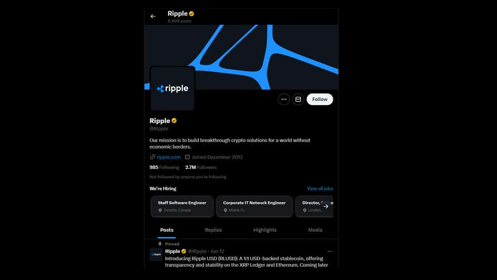 صفحه اجتماعی جامعه ریپل در شبکه ایکس - صفحه اجتماعی جامعه ارز XRP در توییتر