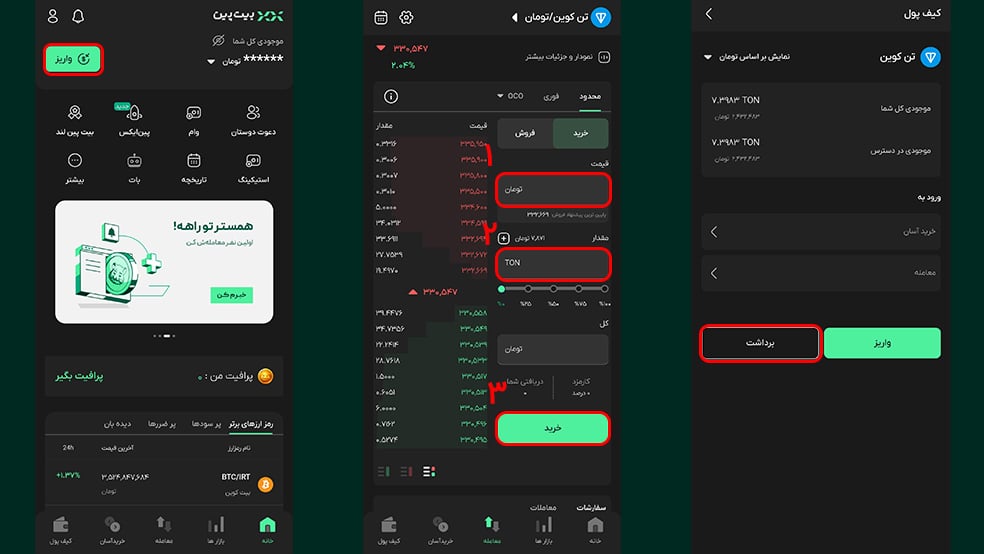 خرید و انتقال تن کوین به تون کیپر
