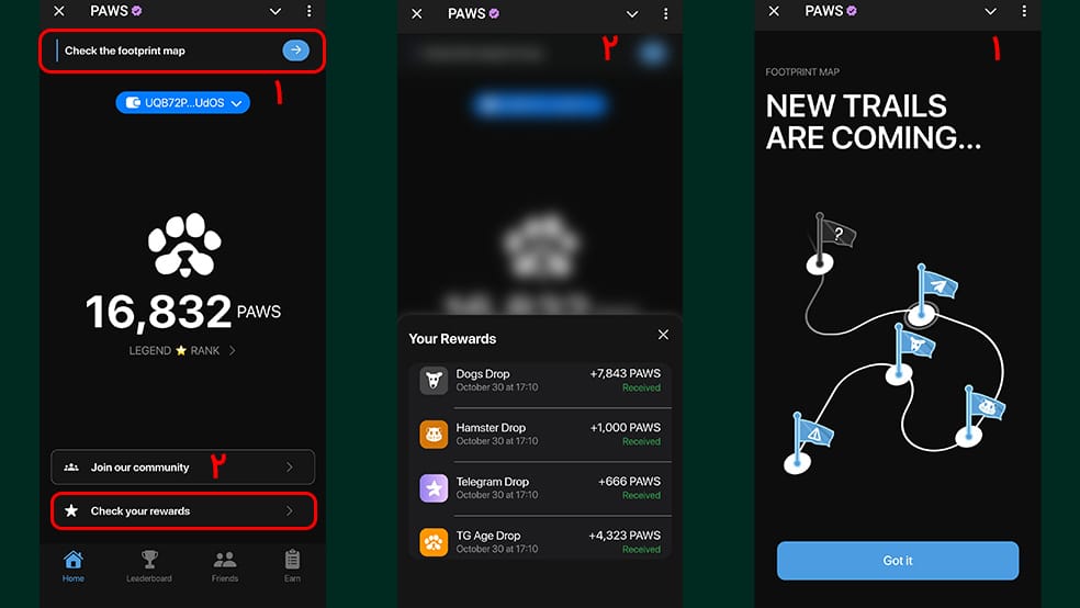 صفحه اصلی ربات بازی PAWS