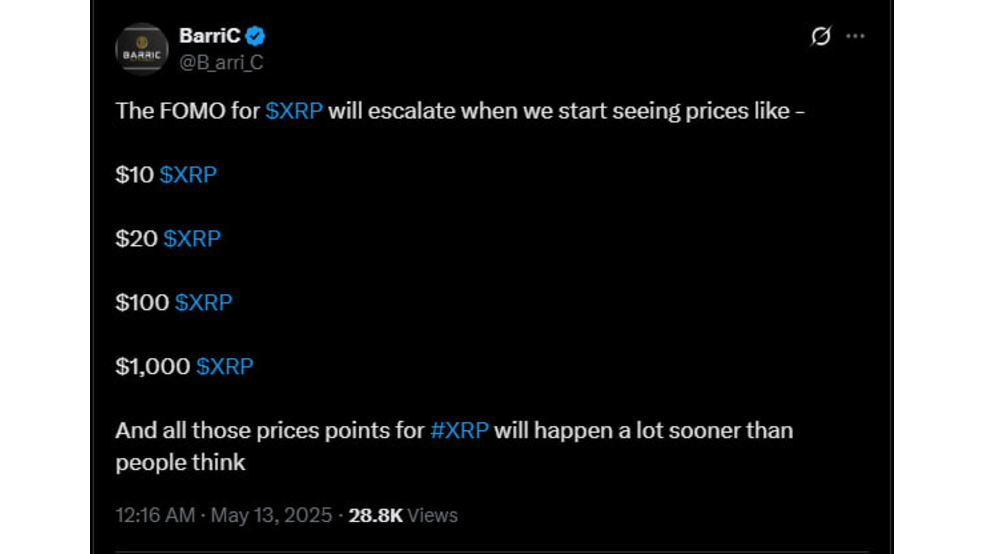1.1 37 پیش‌بینی‌های جنجالی تحلیلگران: آیا ریپل (XRP) به 1,000 دلار می‌رسد؟