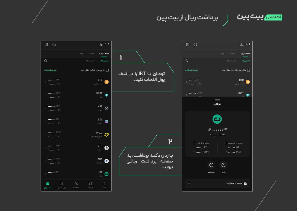 2 screenshots 2 آموزش خرید و فروش توکن نفت در بیت پین