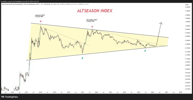 altcoins تحلیلگر مطرح: ممکن است یک آلت سیزن انفجاری رخ دهد!